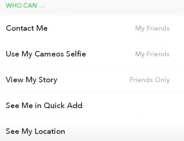 Scroll to the 'Who Can...' section and select 'See My Location'.