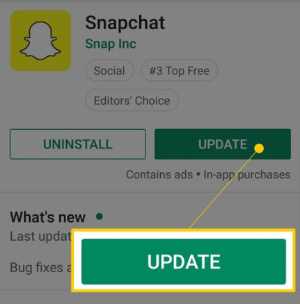 Updating your Snapchat