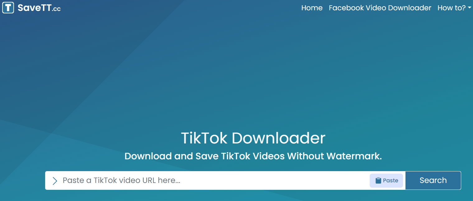 download TikTok videos using SaveTT