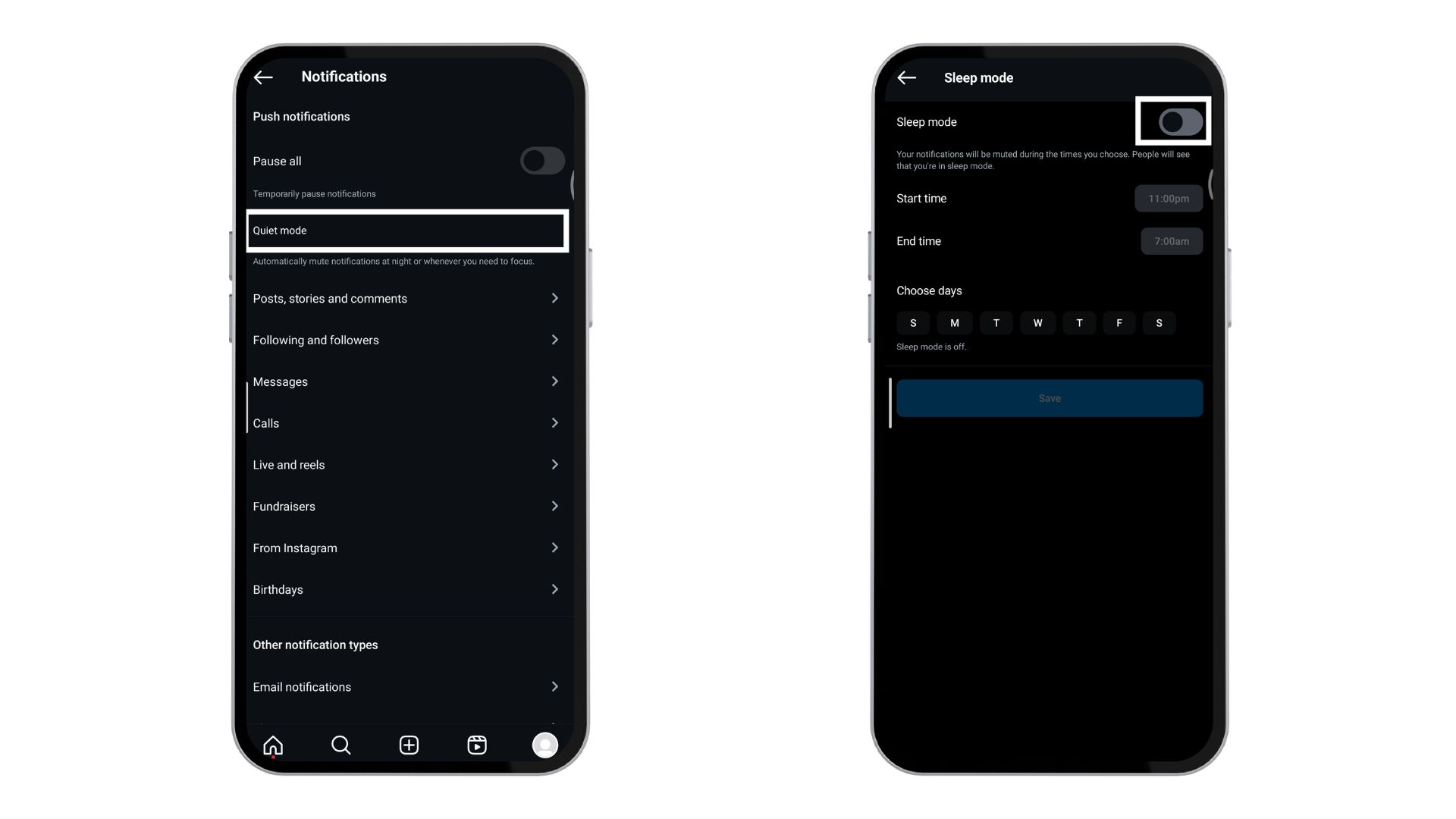 Enabling Quiet Mode