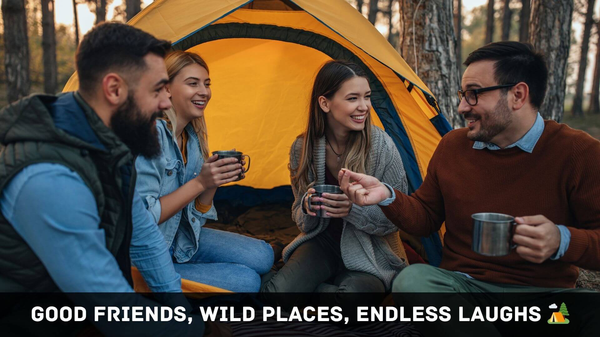 Captions for Camping with Friends