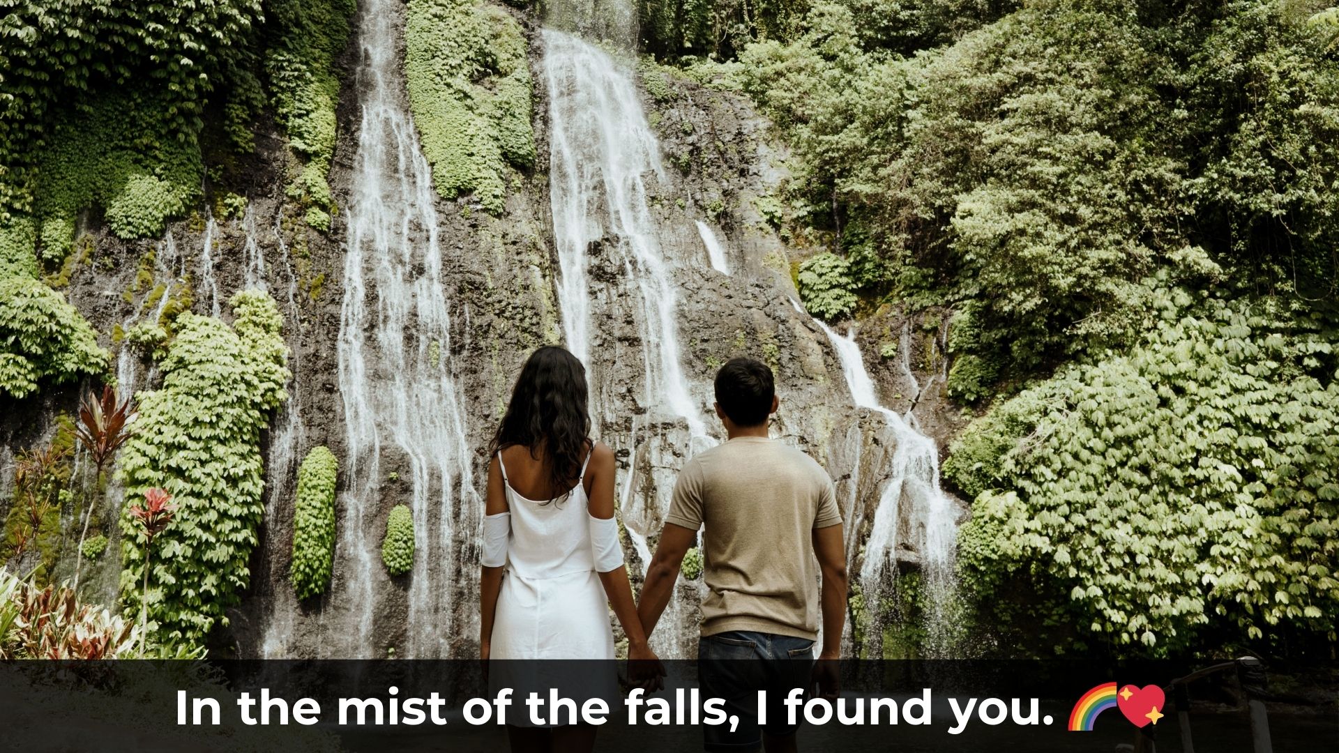 Romantic Waterfall Captions for Instagram